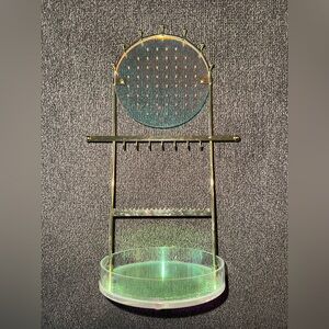 Target Gold Jewelry Stand with Green colorful rainbow Accents
